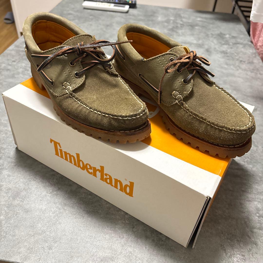 Timberland オリーブグリーン デッキシューズ
