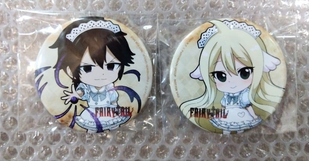 フェアリーテイル 缶バッジ ゼレフ、メイビスセット もののぷ