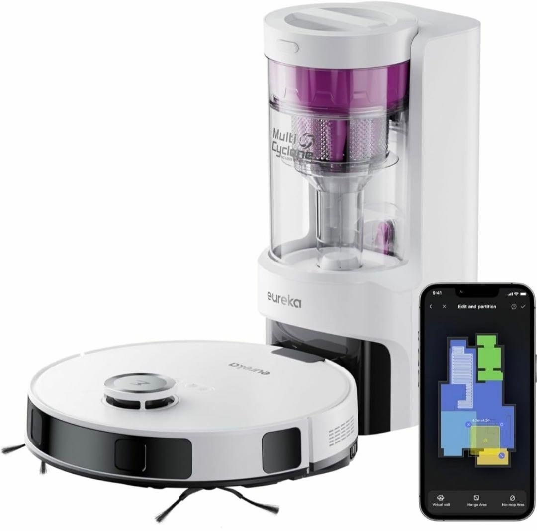 ロボット掃除機 E10s 4000pa強力吸引 サイクロン式 紙バッグ交換不要