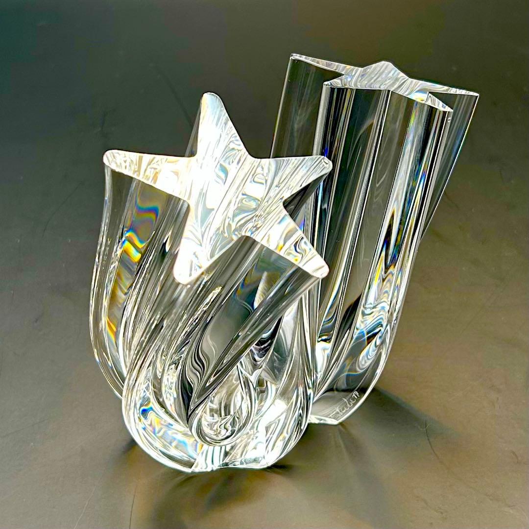 希少【極上美品】スチューベン芸術品　クリスタル　スターストゥリーム流星　オブジェ