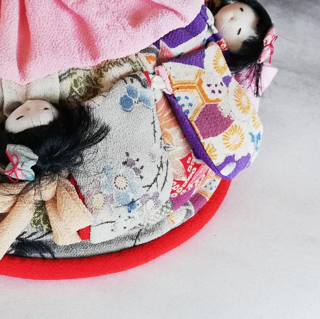 手つなぎ人形袋（細工きんちゃく）