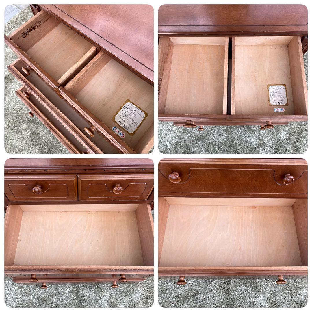 トーカイ家具 ライティングビューロー チェスト付き