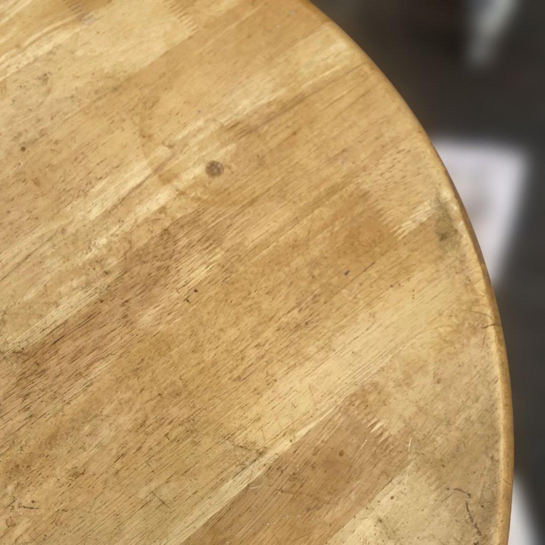 木製円形テーブル アンティーク風