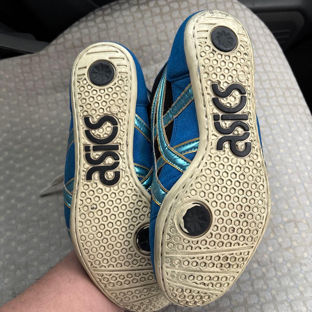 asicsレスリングボクシングシューズ 青 旧オーダー