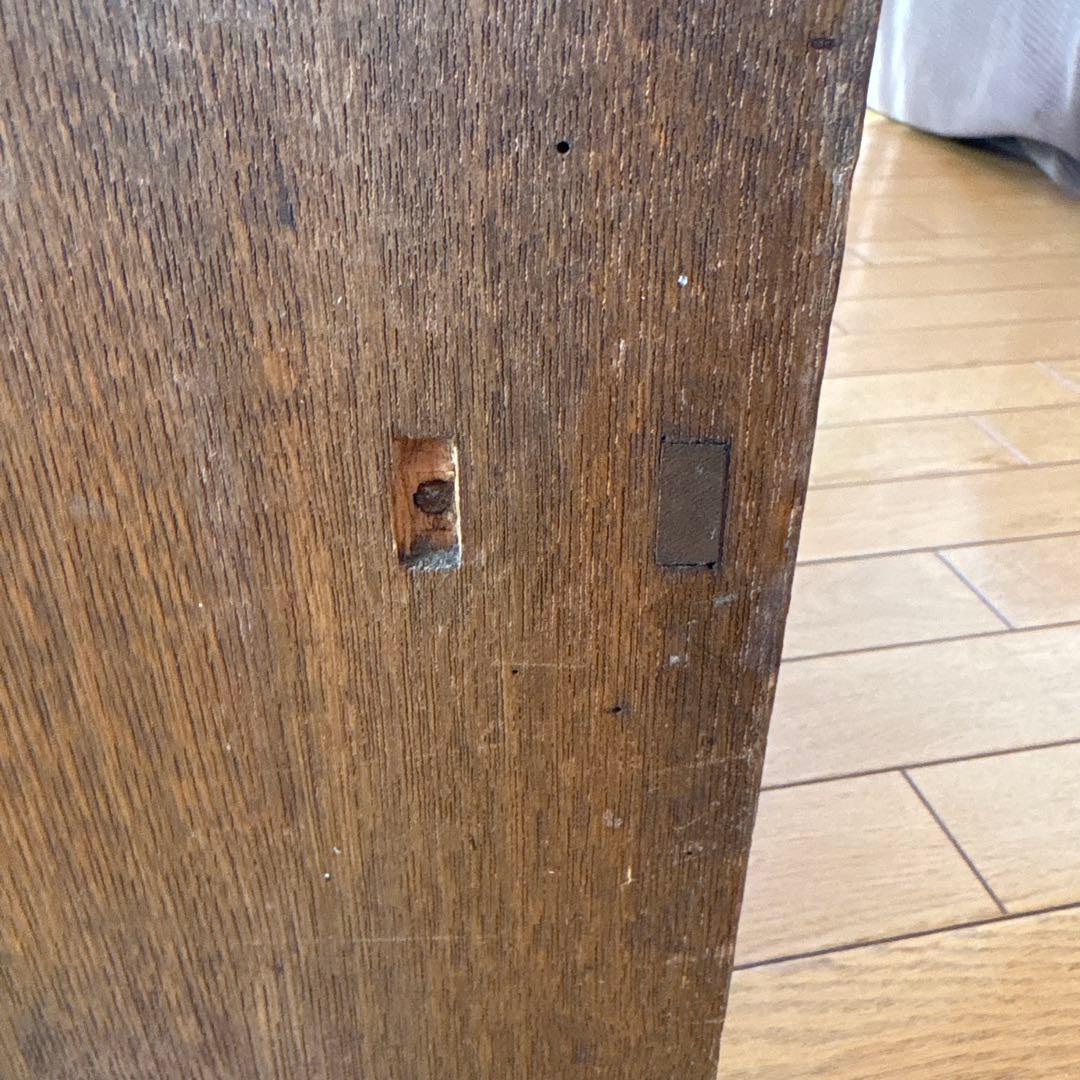 木製文机 2引き出し付き　昭和レトロ　 ディスプレイ