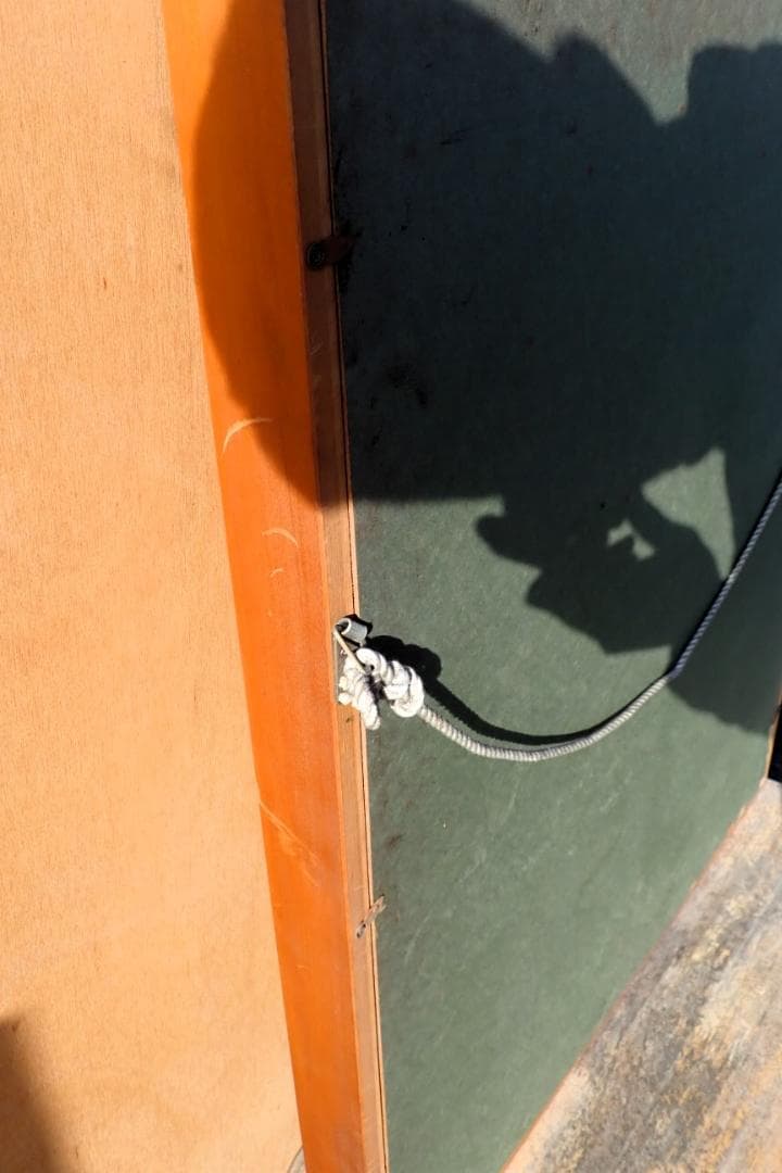 油絵 原画 人物画 署名あり（Sakai？）女性 竹細工 籠編み 額装