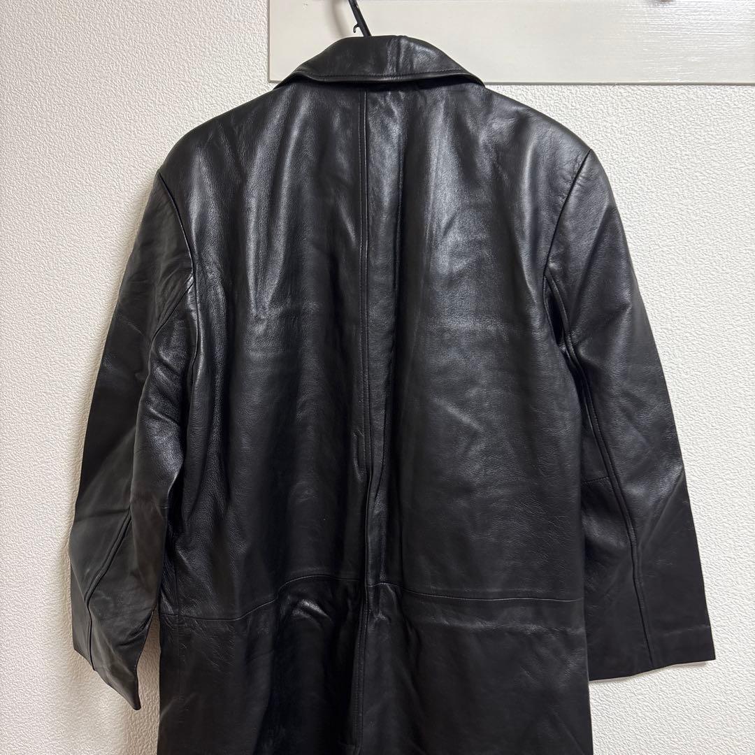 Wind Armor ラムレザー　羊革　ロングコート　ジャケット　ブラック　L