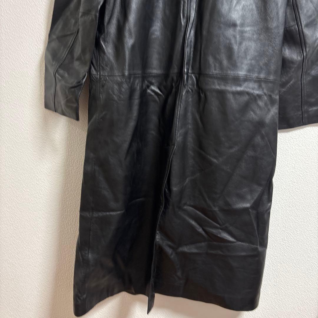 Wind Armor ラムレザー　羊革　ロングコート　ジャケット　ブラック　L