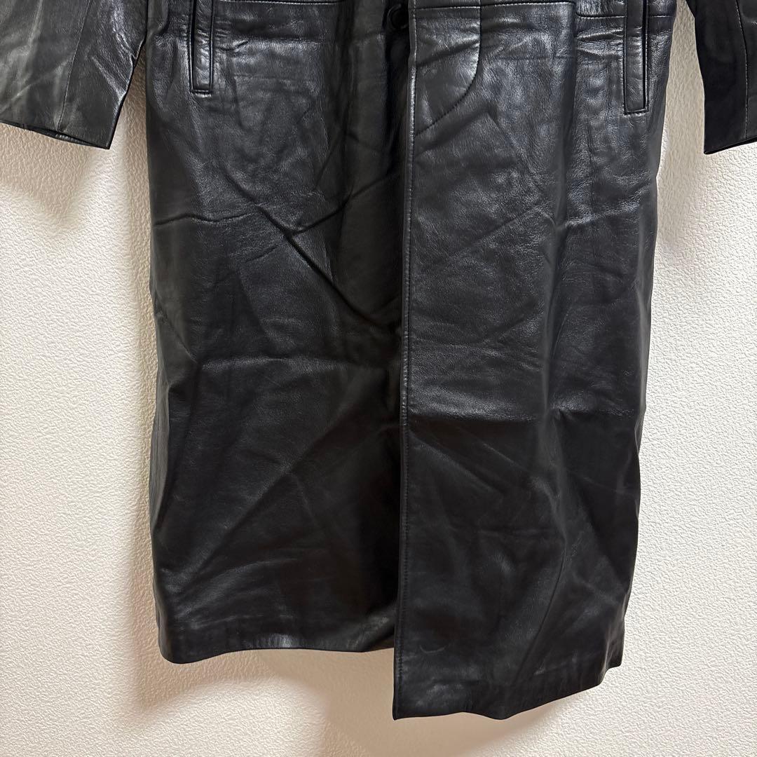 Wind Armor ラムレザー　羊革　ロングコート　ジャケット　ブラック　L