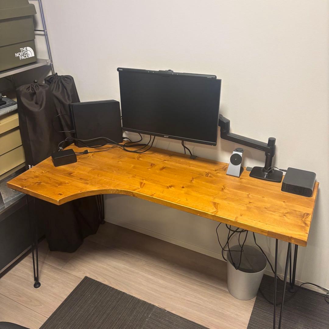 LOWYA L字 デスク 140cm 天然木使用