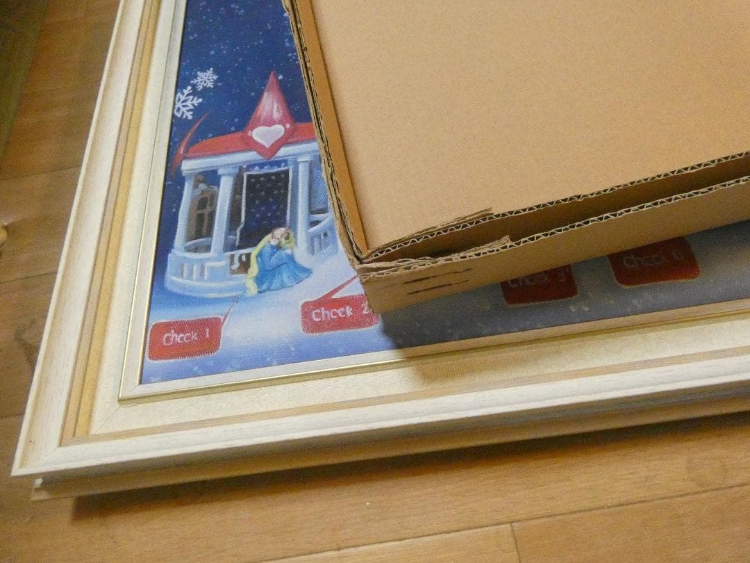 大型絵画　 油彩　松本零士「風景」 サイン　 肉筆手描き　額装済み