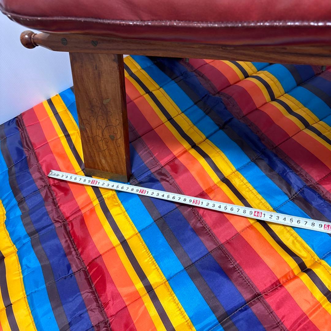 ラクダスツール　オットマン　チェア　真鍮象嵌　鞍型　ビンテージ