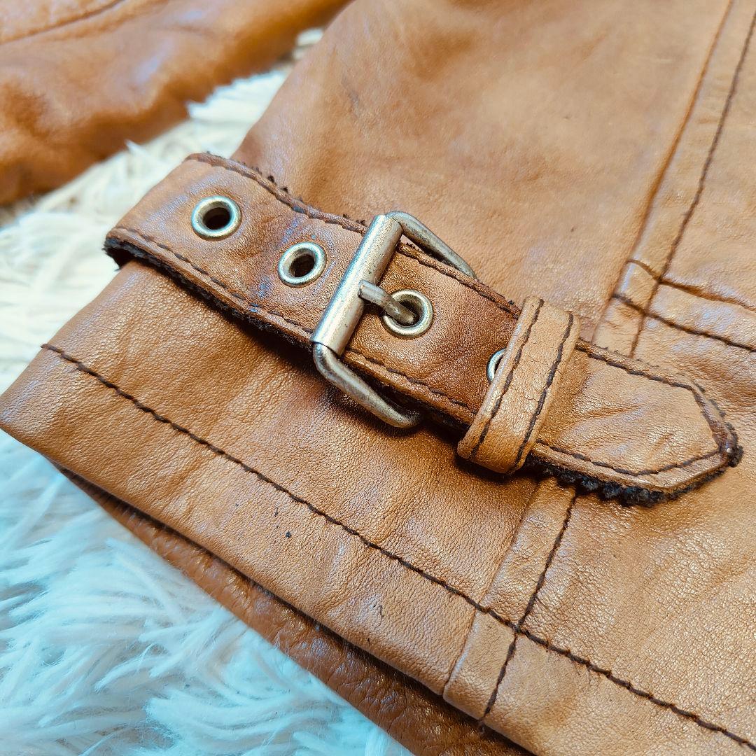 レア品　ショット　シングルライダース 星 スターブラウン サイズ M