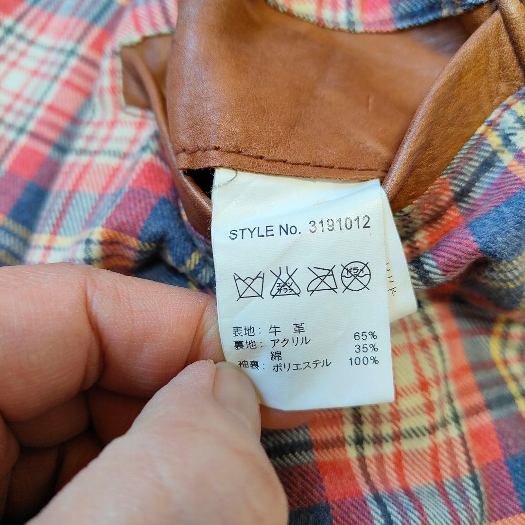 レア品　ショット　シングルライダース 星 スターブラウン サイズ M