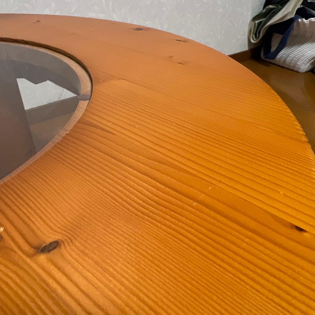 nn 小泉産業株式会社 コイズミ 木製 テーブル ガラス ミドルテーブル