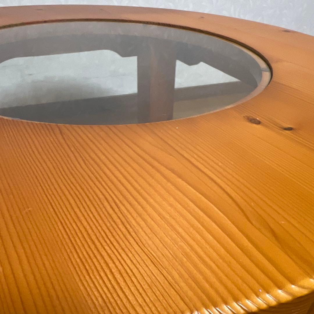 nn 小泉産業株式会社 コイズミ 木製 テーブル ガラス ミドルテーブル