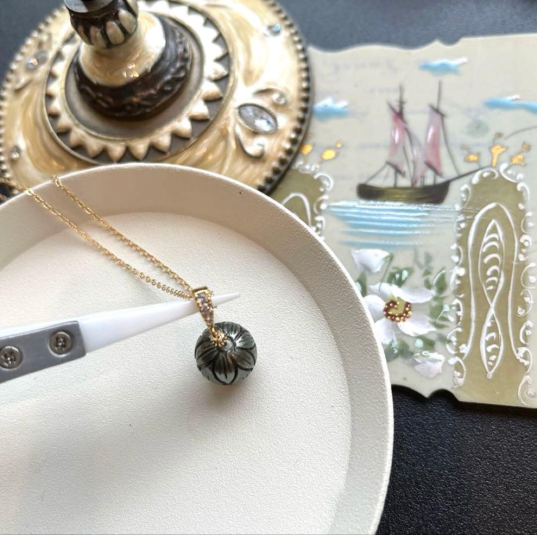 Kaya様ご予約品＊黒蝶&あこやカービング&ブルーフローライト&MOPカービング