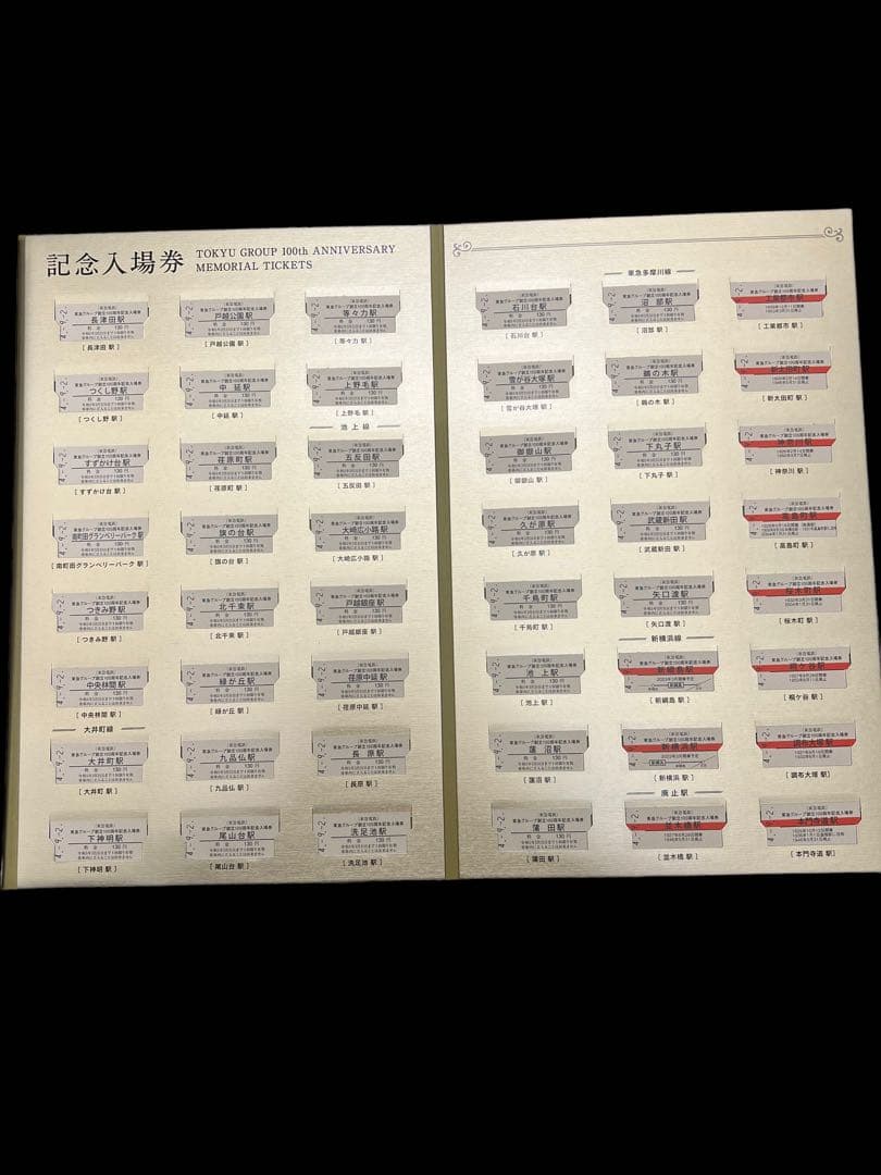 【希少新品】東急100周年記念入場券セット