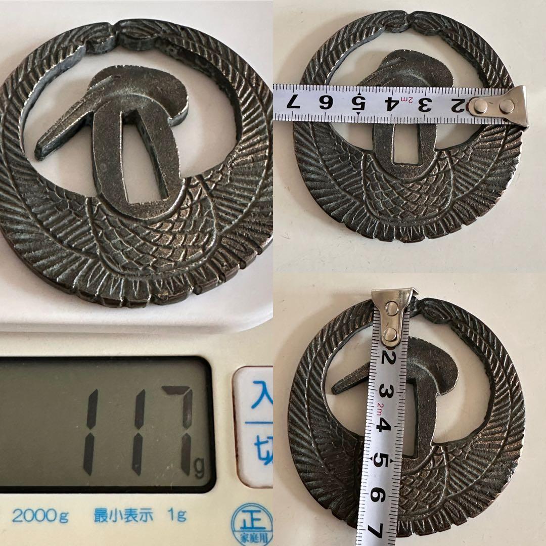 刀鍔 三点まとめ　武具 鍔 模造刀　銅地　合金　金属工芸 25713