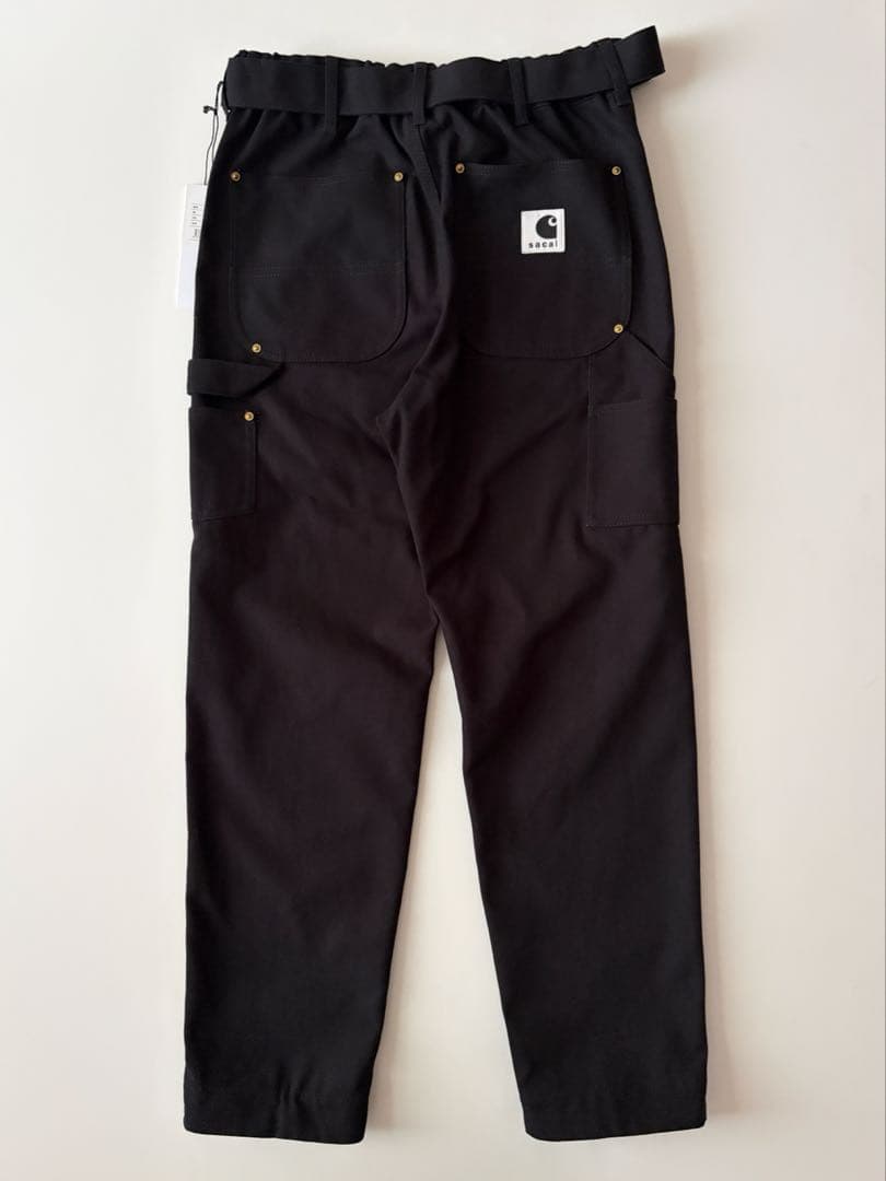 sacai × Carhartt WIP Canvas Pants 黒 0 新品