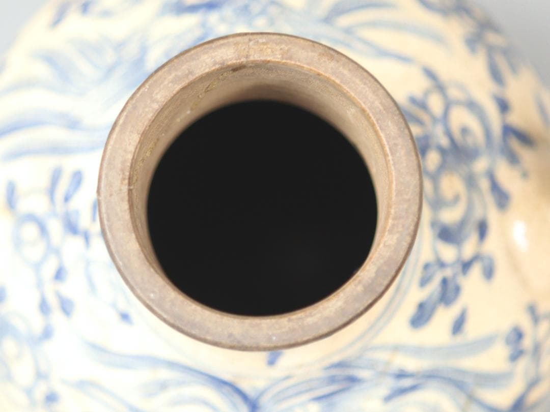 呉須 鳳凰 水注形花瓶