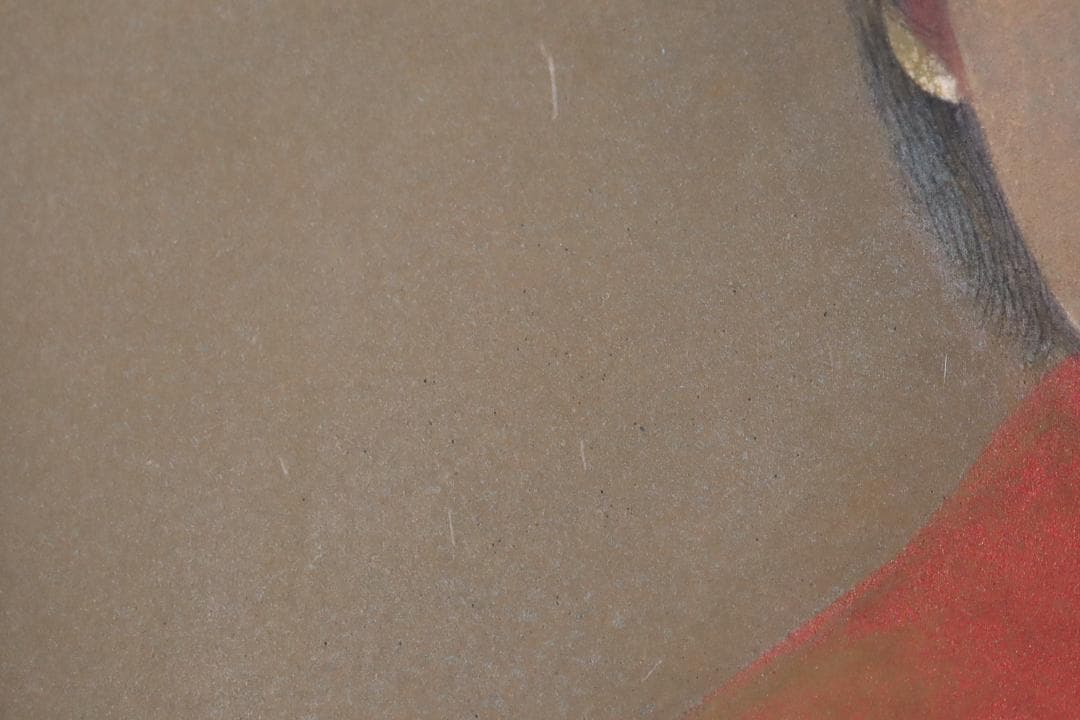 真作保証 堀泰明 「童暦」 日本画10号 共シール タトウ箱付 日展人気作家