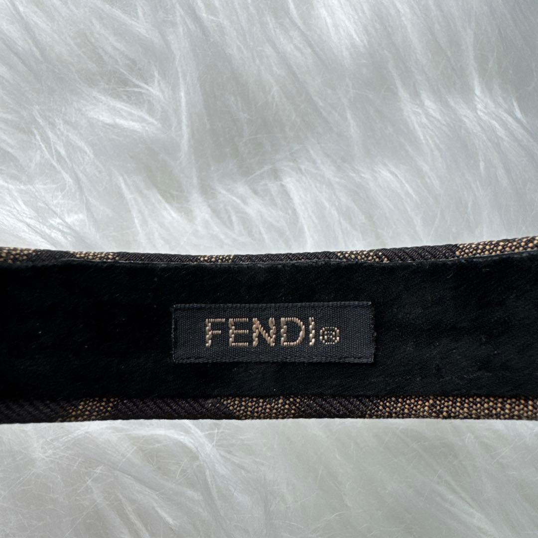 FENDI カチューシャ ブラウン・ゴールド