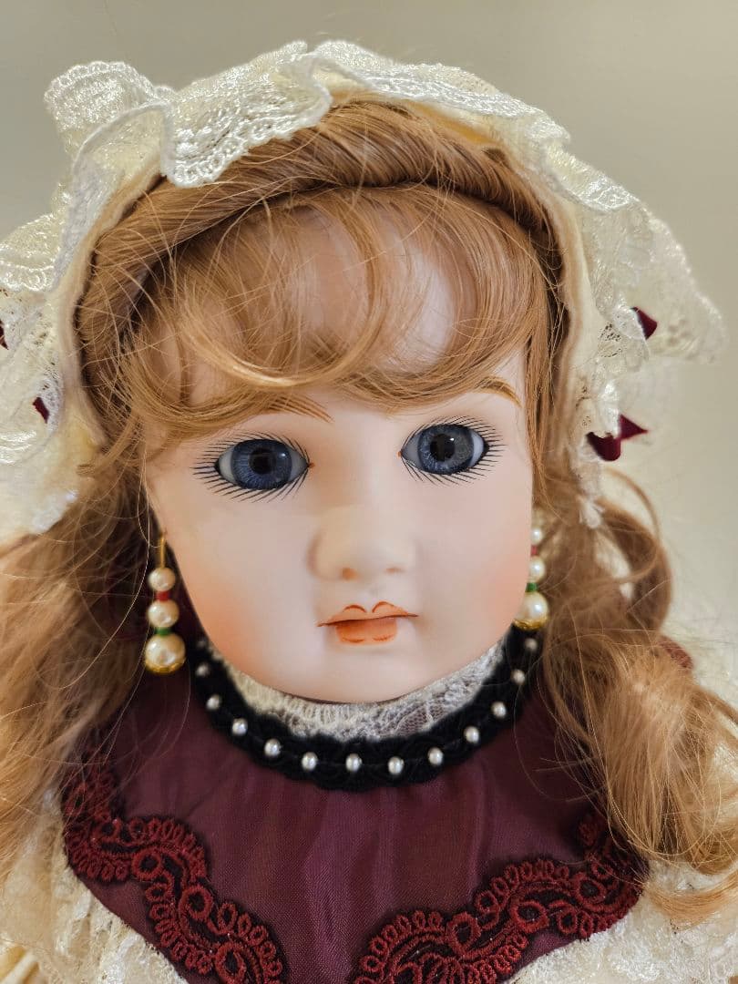 ジュモー❀Bebe Jumeau ブルーグレーの瞳　ビスクドール　リプロ