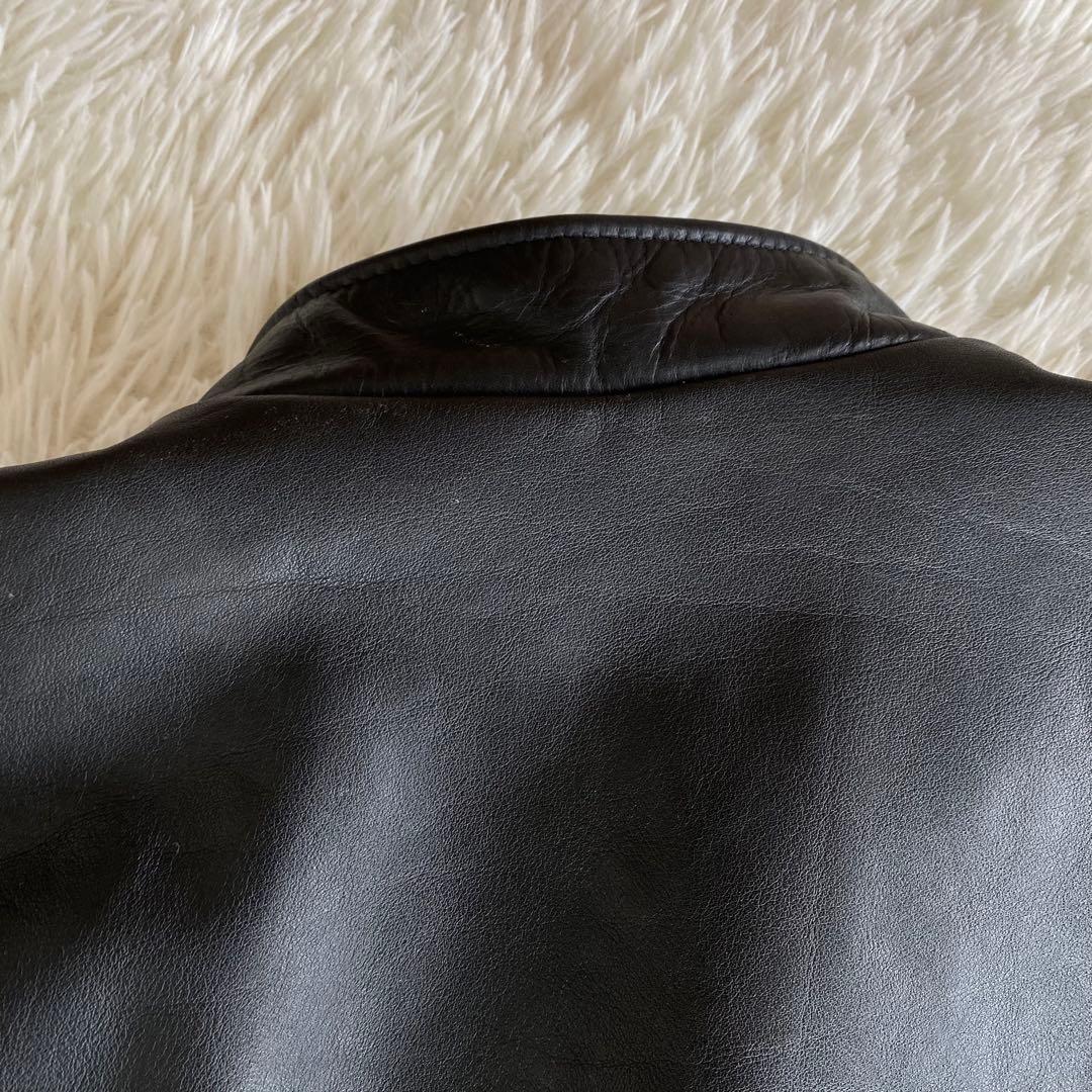 【美品】SCHOTT　641 シングルライダースジャケット　黒　38 L相当