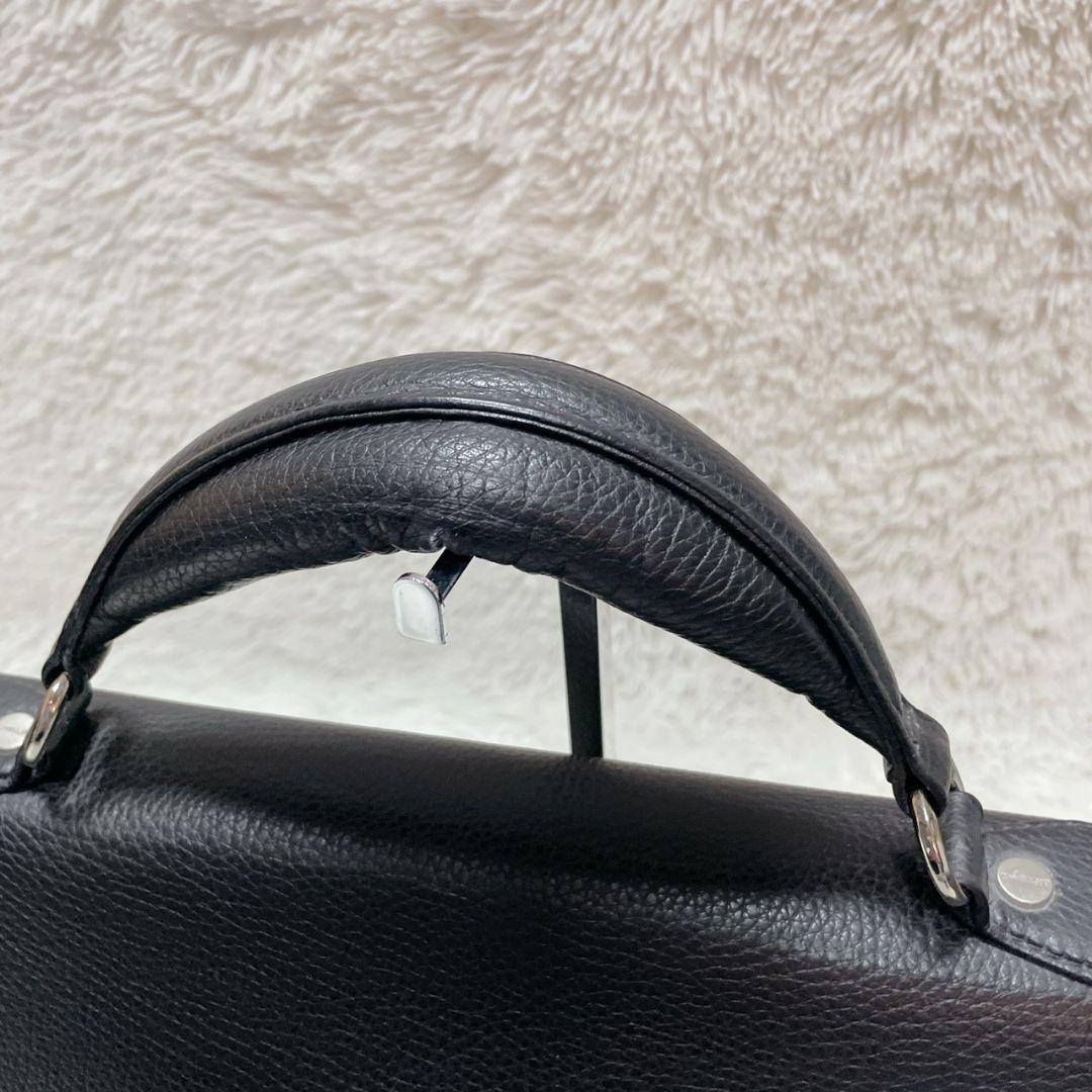 Zanellato ブラック ブリーフケース 金具 メンズ ワンハンドル