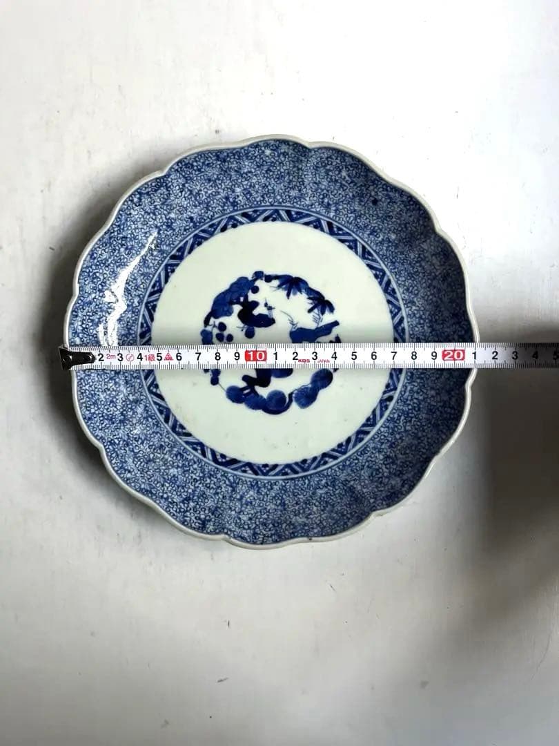 【TOYA様リクエスト】904 骨董 古伊万里 微塵唐草輪花皿 3点