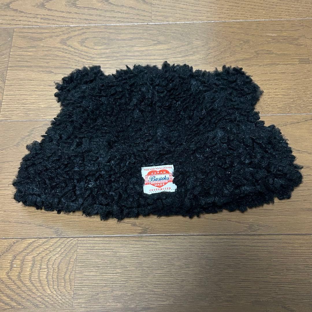 BASICKS ベイシックス ビーニー くま耳 ニット帽 ブラック もこもこ