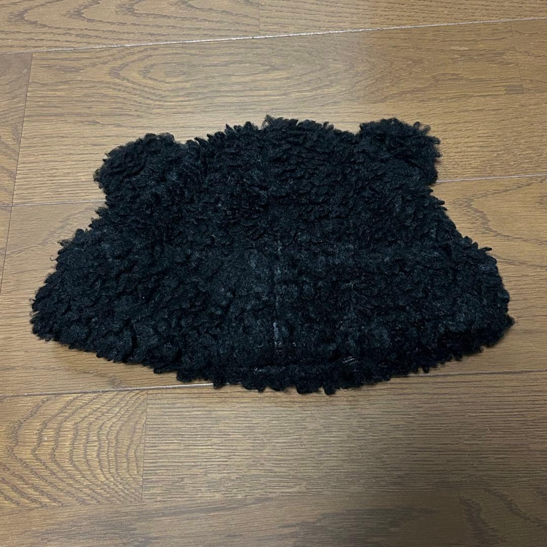BASICKS ベイシックス ビーニー くま耳 ニット帽 ブラック もこもこ