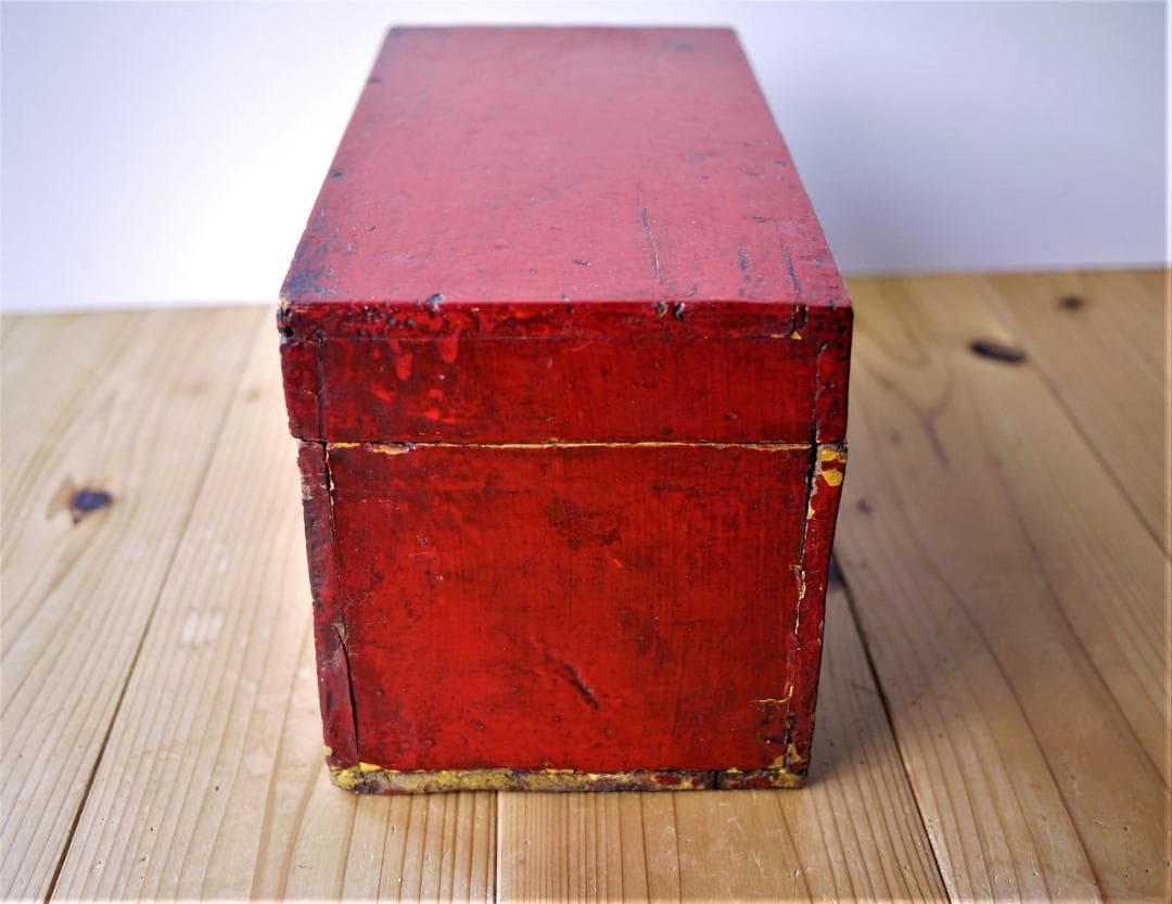 赤塗木箱　バニティージュエリーボックス　双喜吉祥図案　祝結婚記念　中国