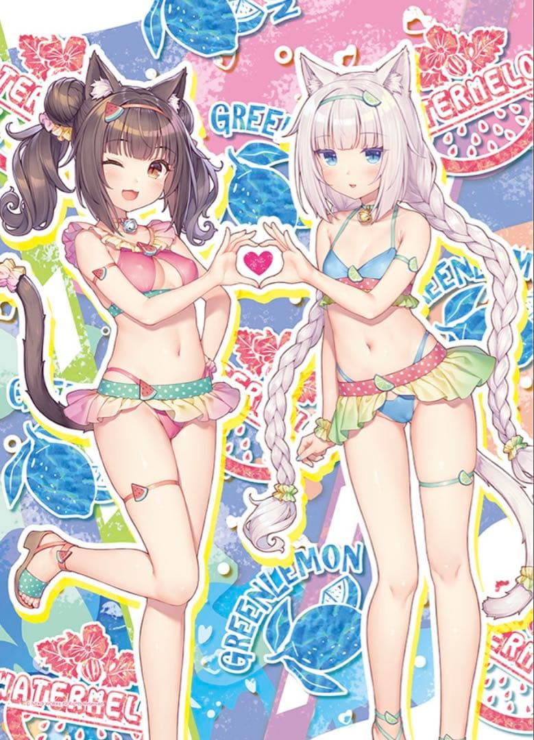 ネコぱら ショコラ バニラ 水着ver. B2タペストリー