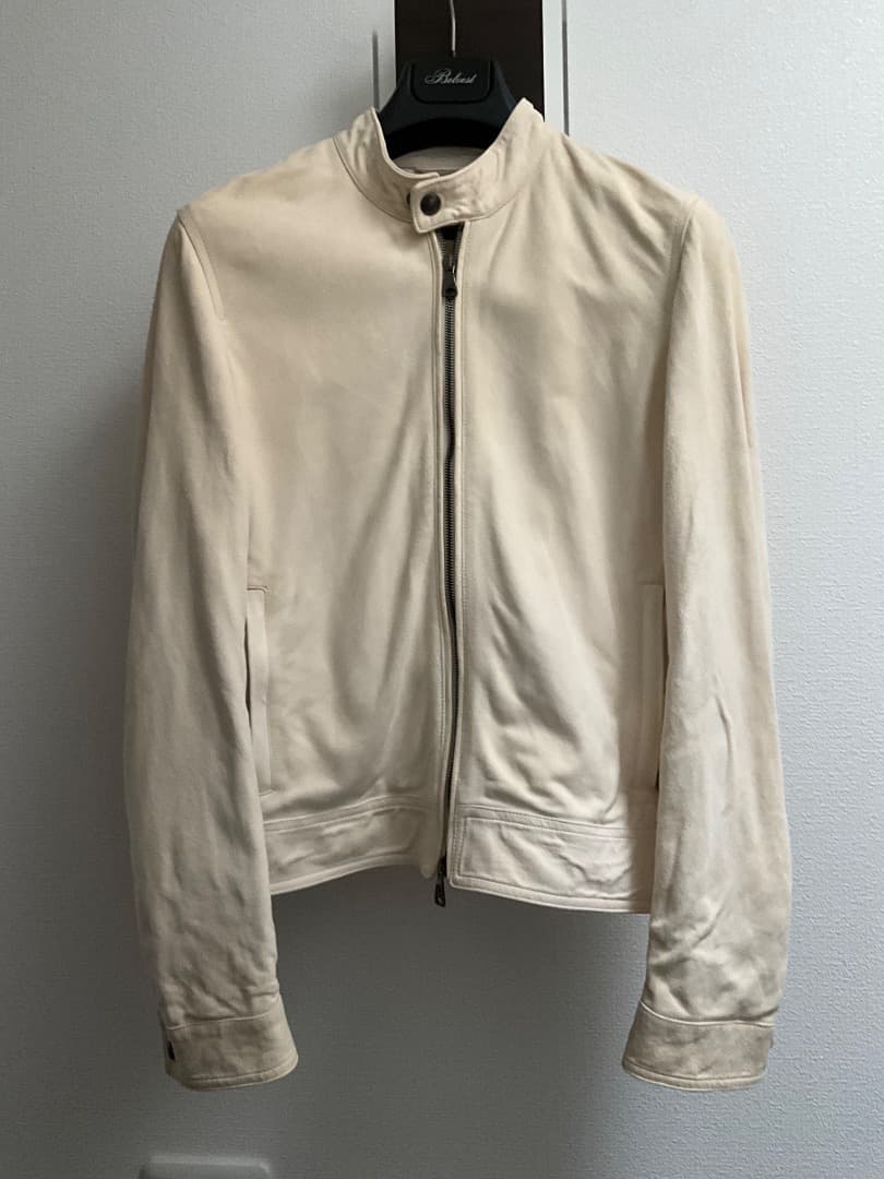 EMMETI JURI エンメティ スウェード ライダース クリーム 44