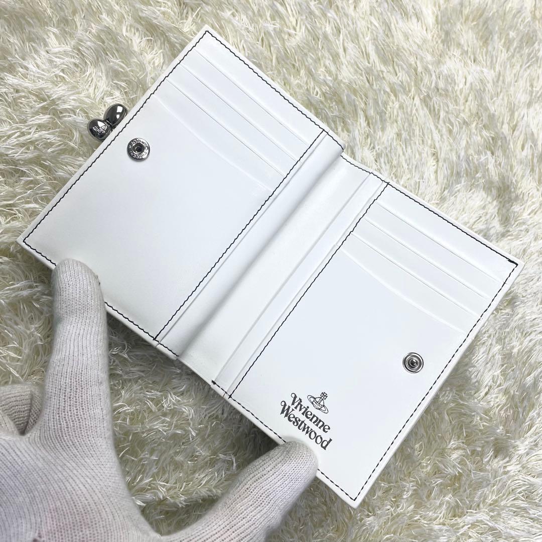 極美品 箱付き ヴィヴィアンウエストウッド 折り財布 がま口 総柄 キャンバス
