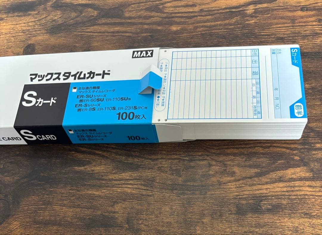 マックスタイムレコーダー ER-60SU 説明書付タイムカード100枚入1箱