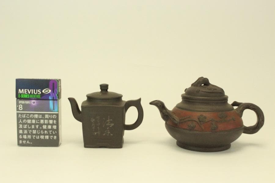 中国美術 煎茶 急須 二個 骨董(BB464)