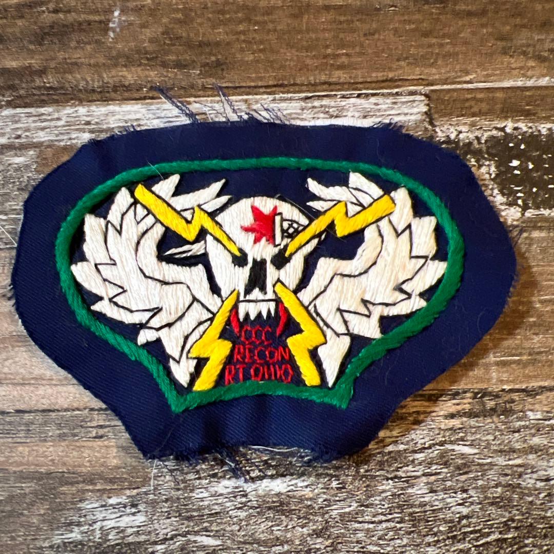 ビンテージ　ミリタリーワッペン　スカル　 パッチ　ベトナム戦ワッペン　ベトジャン
