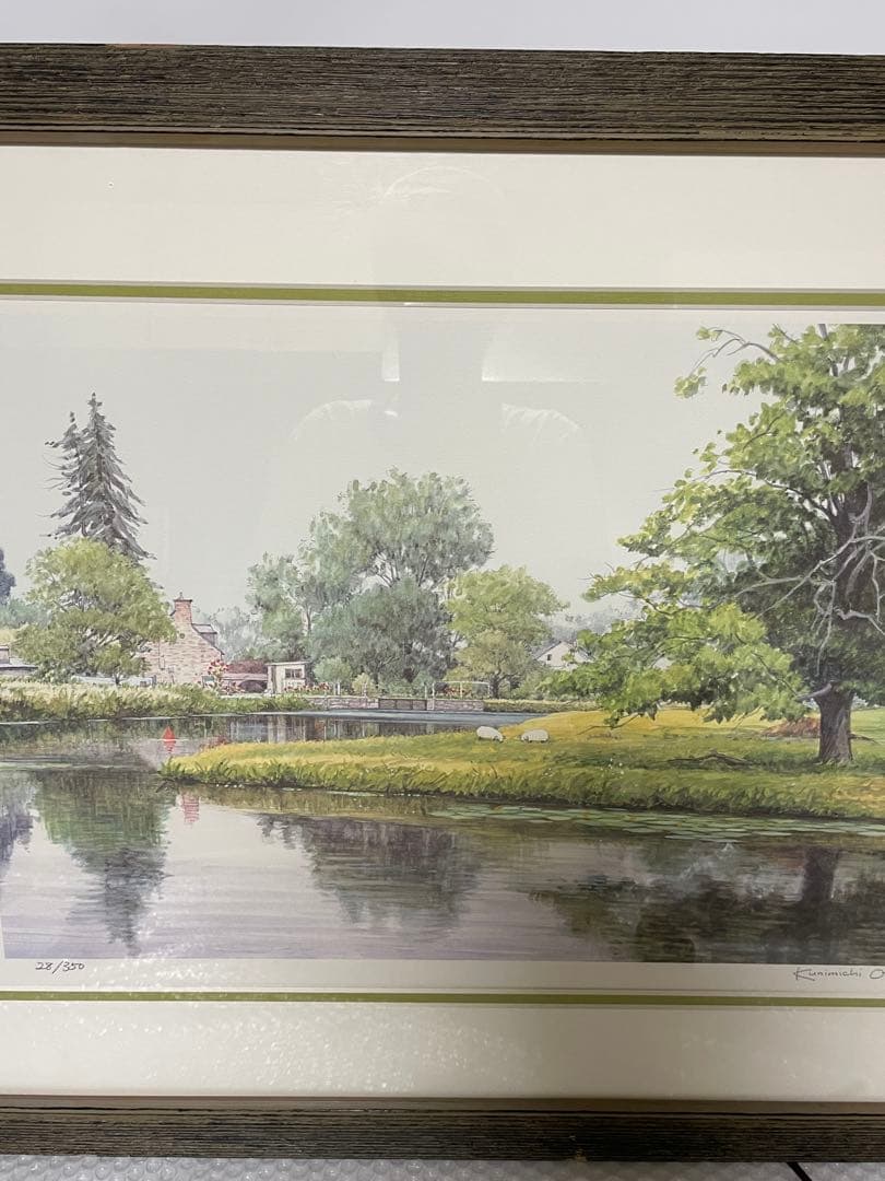 奥津国道ジグレー版画額装28／３５０