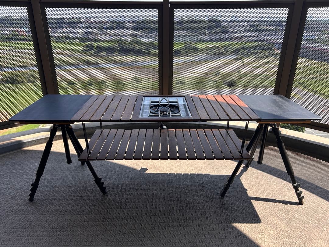 自作ミルポッドテーブル トライポッドテーブル キャンプBGO 中古