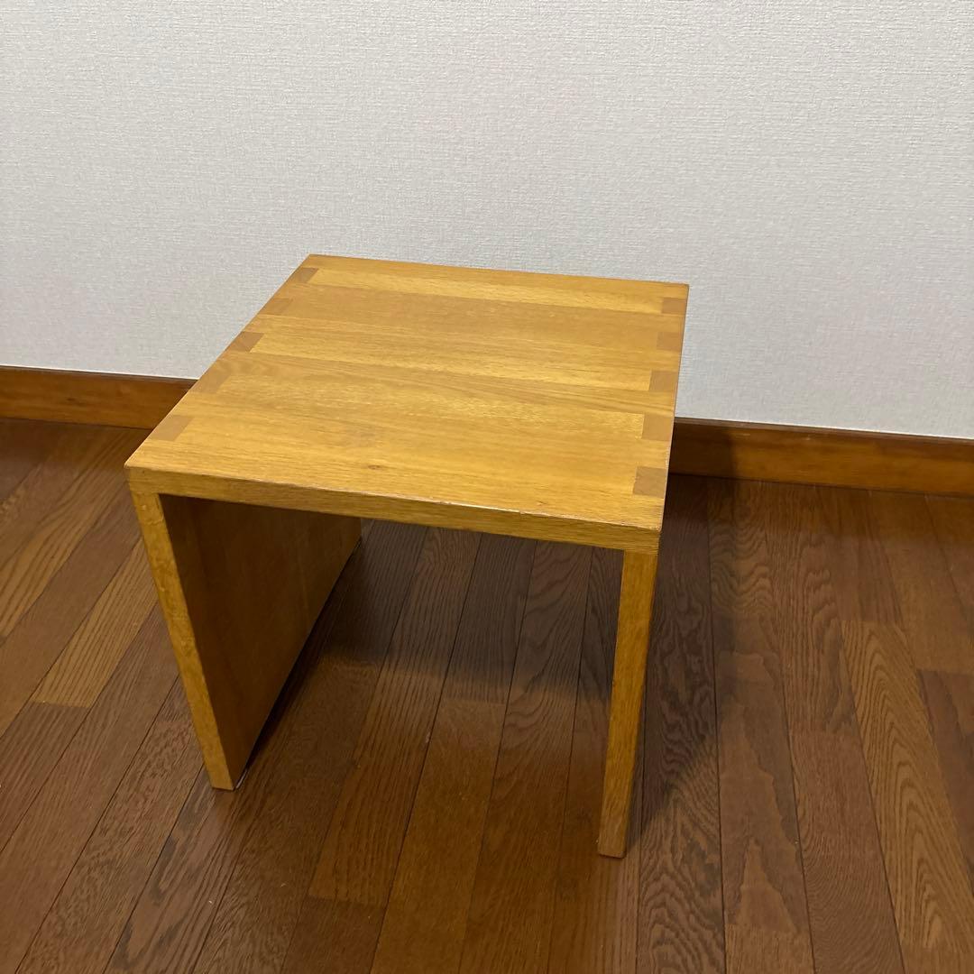 【良品】無印良品 オーク材スツール 無垢材 廃盤品
