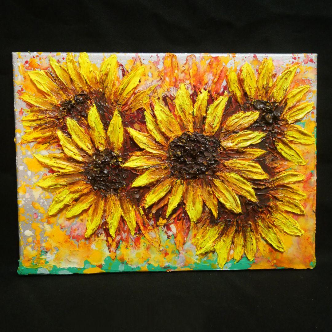 油絵 油彩 油彩画 絵 絵画【真夏の花】