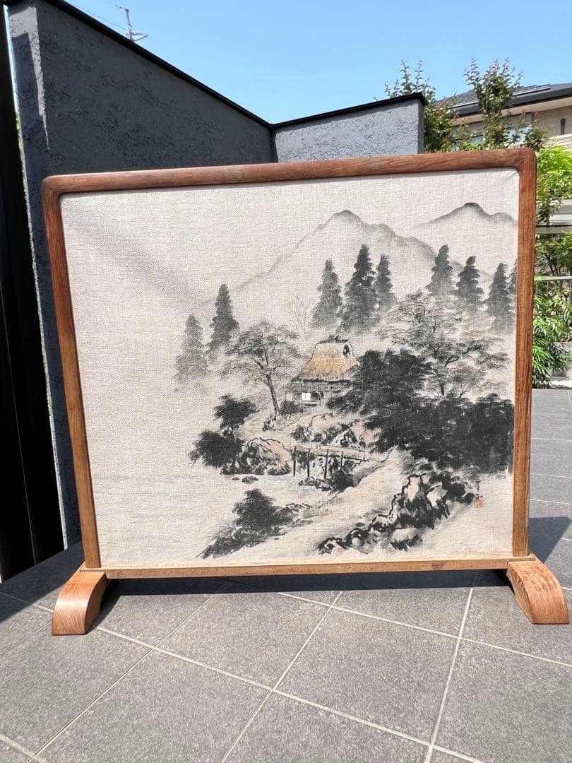 アンティーク 衝立 煎茶道具 間仕切り パーティション