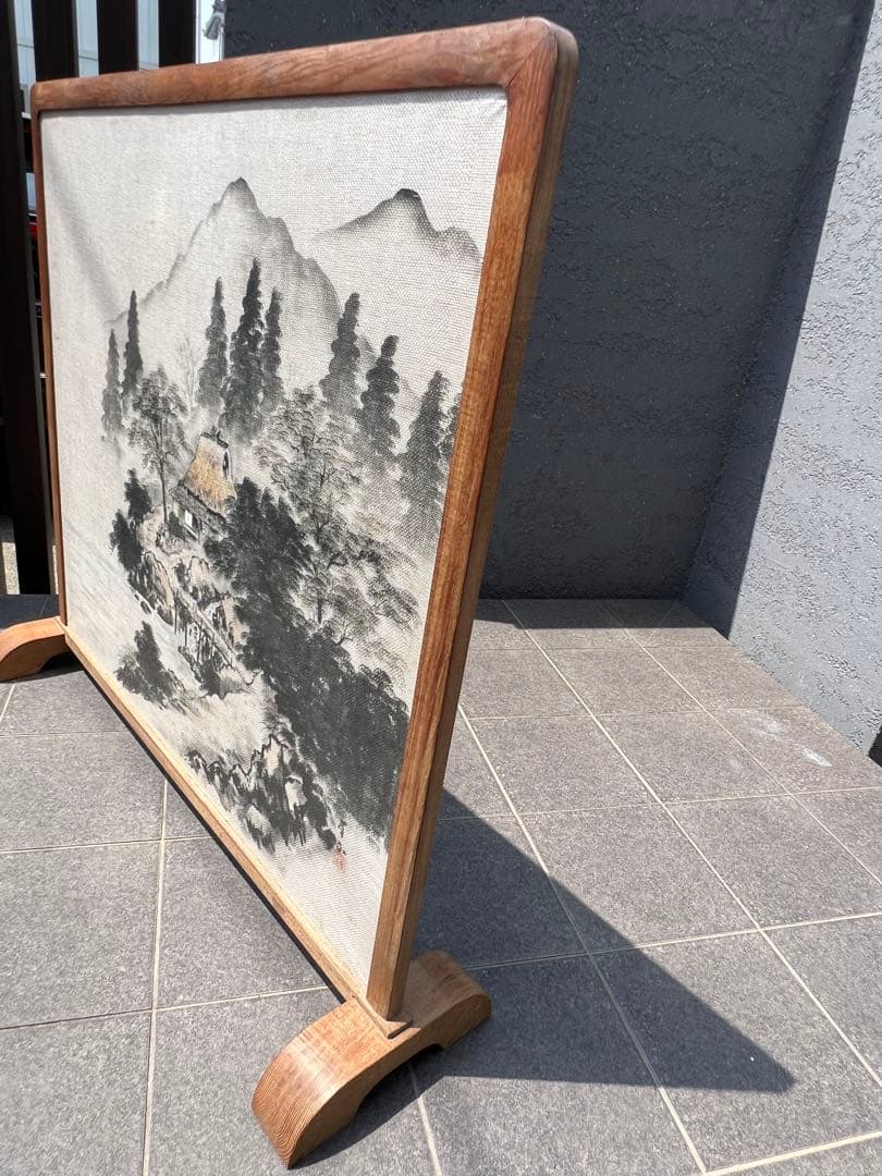 アンティーク 衝立 煎茶道具 間仕切り パーティション