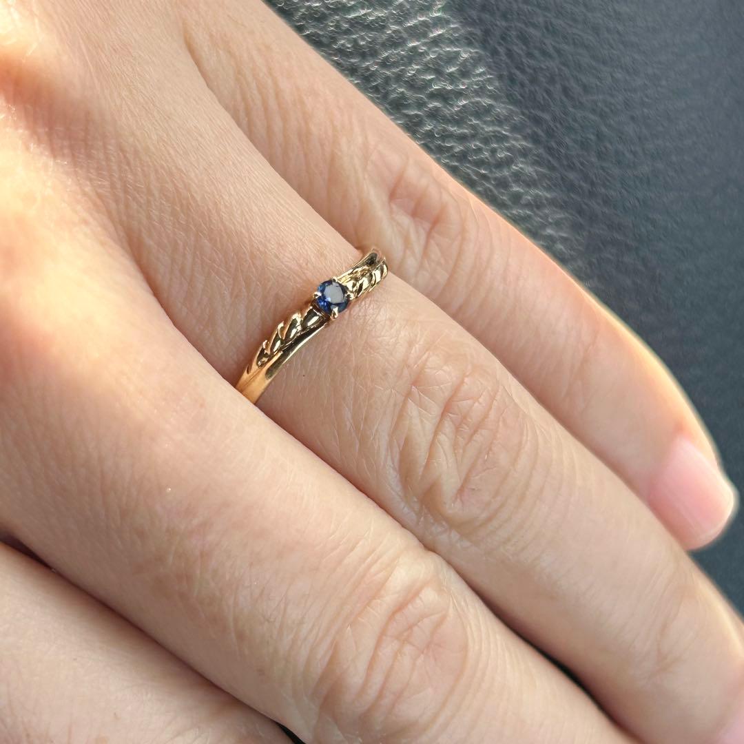 K18 サファイア　リング　指輪　18金