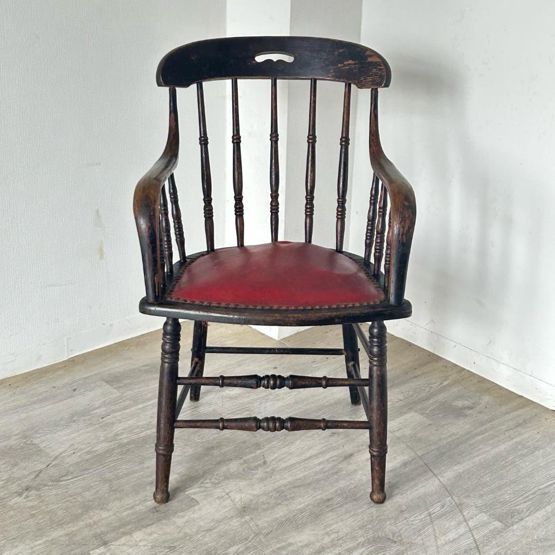 イギリス アンティーク 家具 アーム チェア 1900年頃 椅子 593A