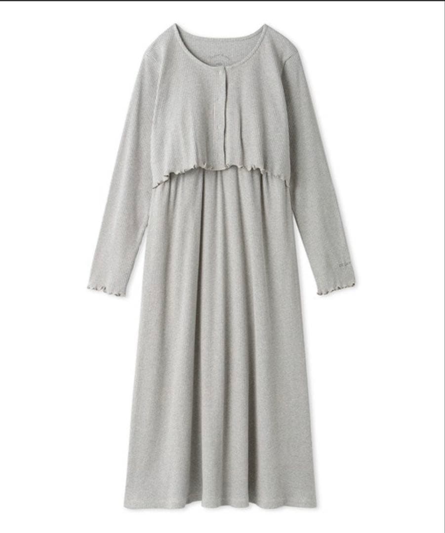 【雪見だいふく】ジェラートピケ　マタニティリブワンピース