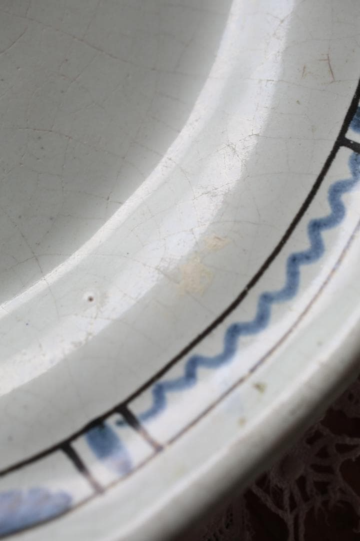 フランス　アンティーク　キュノワール　プレート　皿　ムスティエ